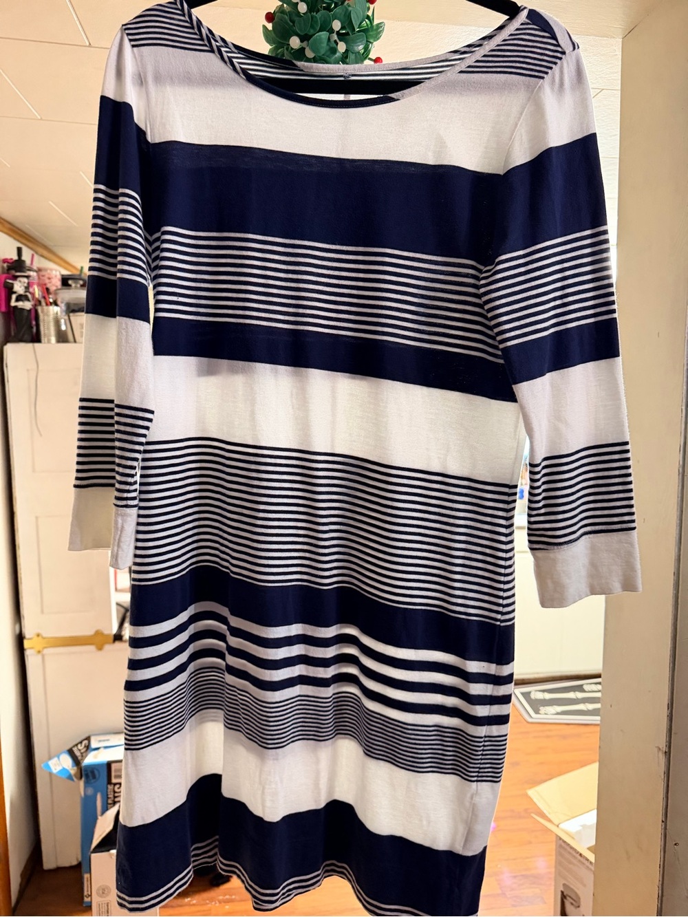 Lilly Pulitzer Navy and White Striped Knit Dress